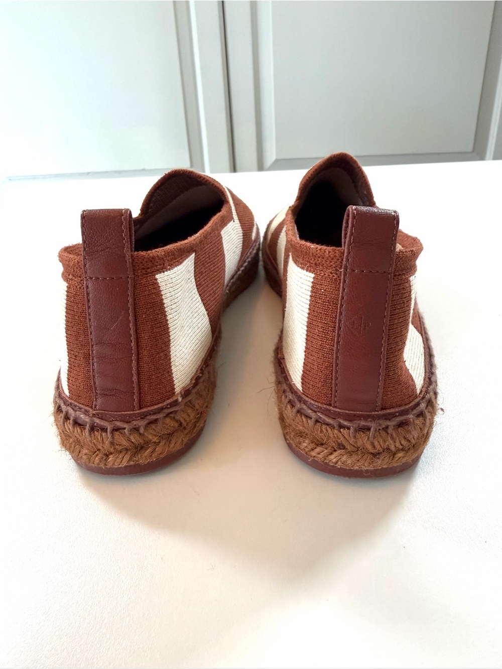 Loro Piana Seaside Walk Canvas Espadrilles Brown Cream Striped EU 37 - Picture 6 of 17